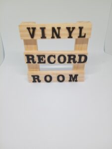 vinyl record room sign